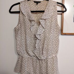 Banana Republic Frilly Sleeveless Blouse sz XS